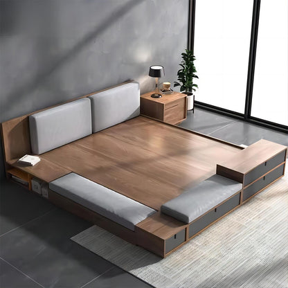Bedroom Furniture Set Tatami King Size Wooden Bed Frame