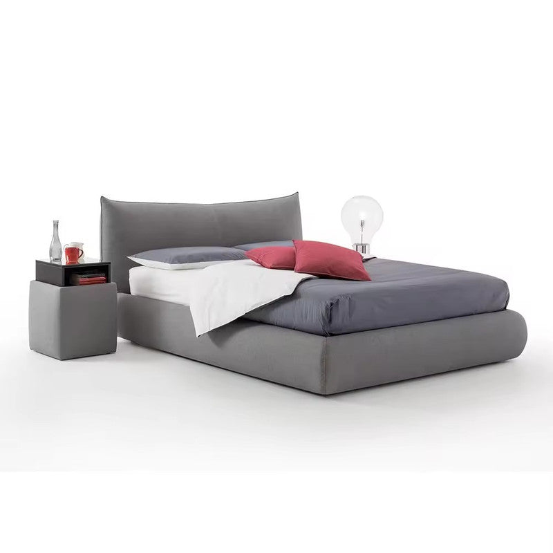 Modern Leather Fabric Bed with Storage Box Function Bedroom Furniture Set King Bed