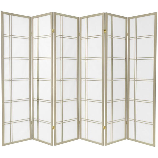 103.5'' W x 70'' H 6 - Panel Solid Wood Folding Room Divider