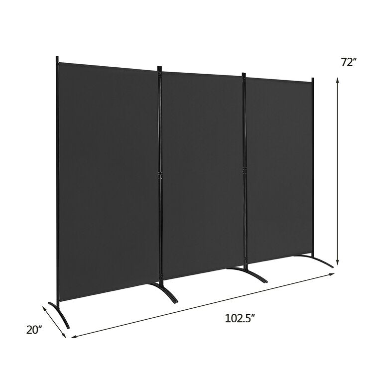 102.5'' W x 72'' H 3 - Panel Folding Room Divider